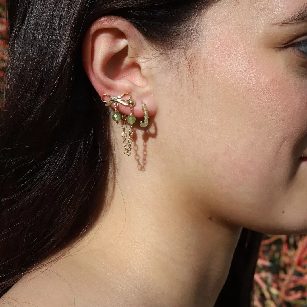 Peridot Chain Earrings