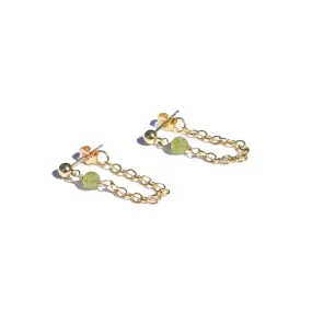 Peridot Chain Earrings