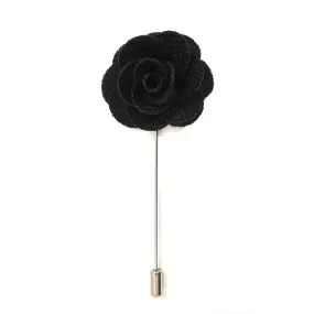 Petal Lapel Pin - Black