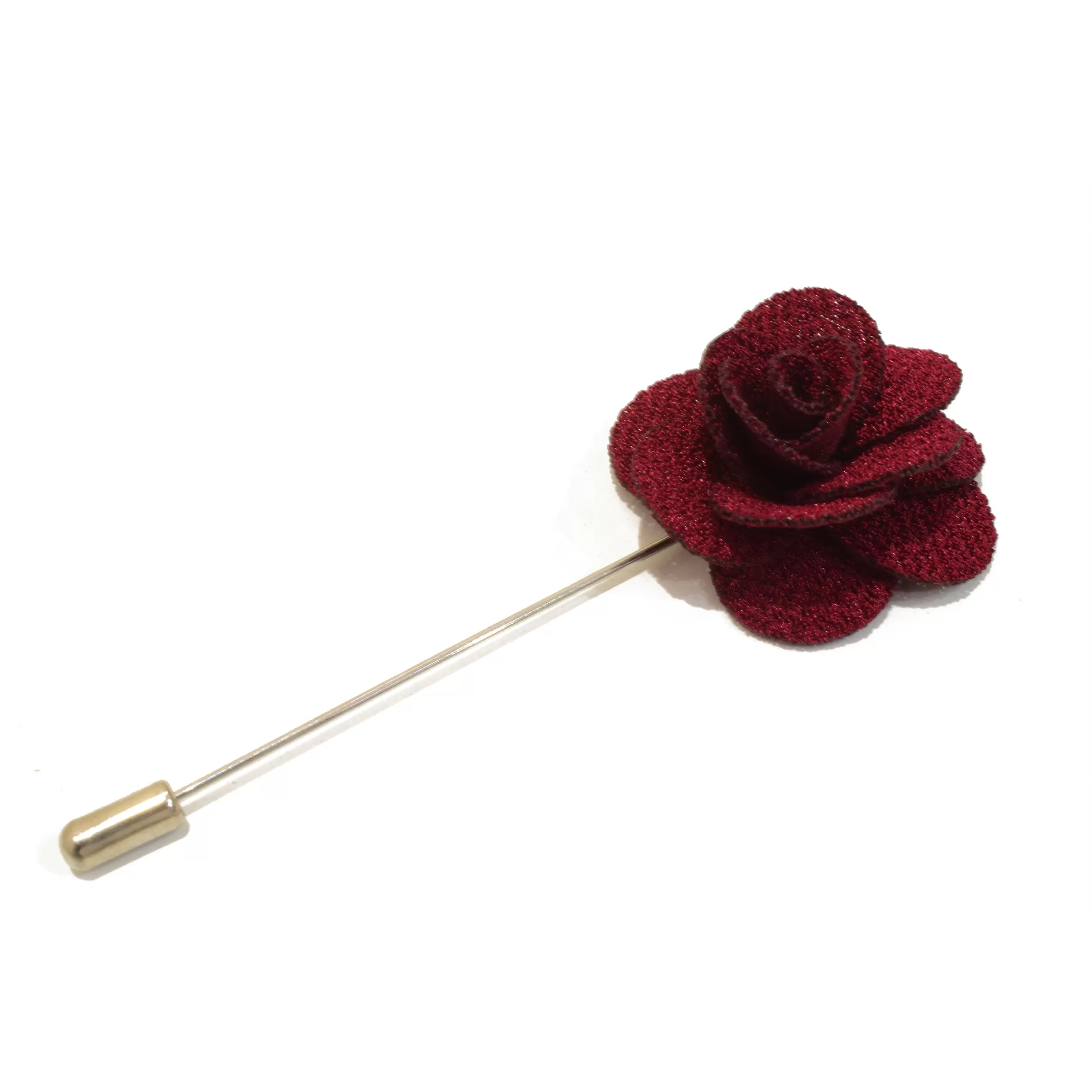 Petal Lapel Pin - Burgundy