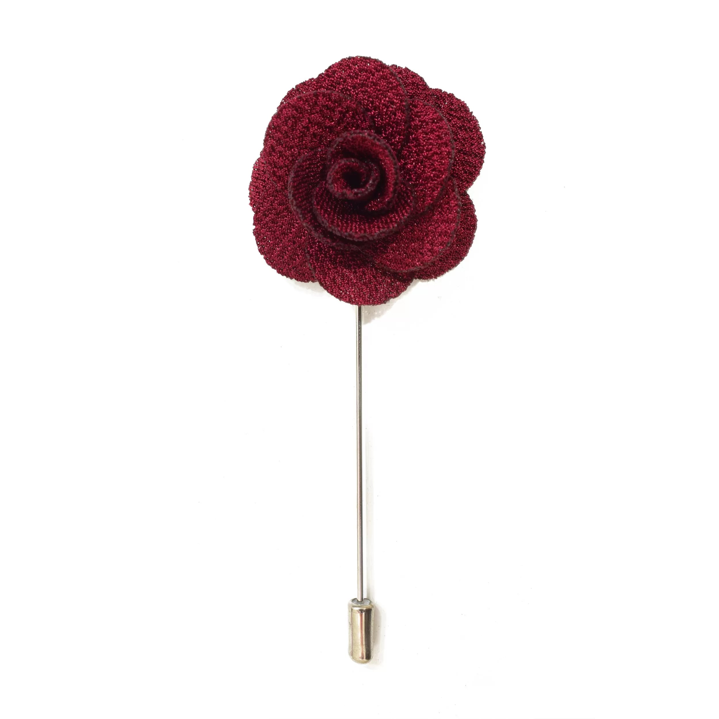 Petal Lapel Pin - Burgundy