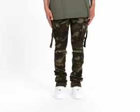 PHEELINGS NEVER LOOK BACK FLARE STACK DENIM (CAMO GREEN)