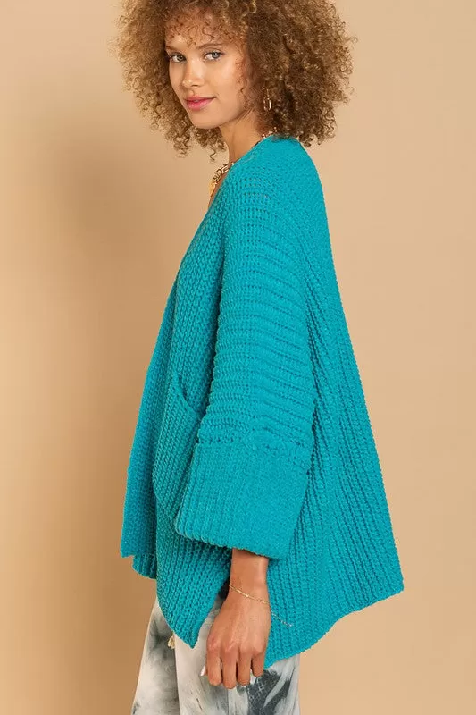 POL Edge to Edge Long Sleeve with Pockets Cardigan