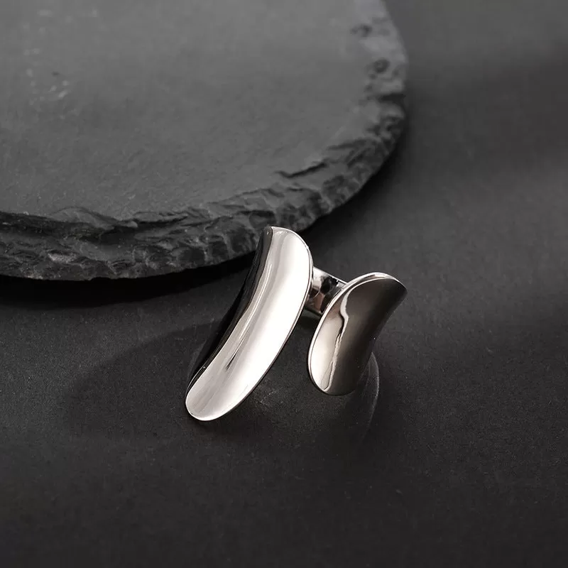 Polished Minimalist Exaggerated Band Rings