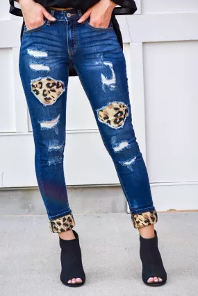 Printed Denim Kancan Skinny Jeans