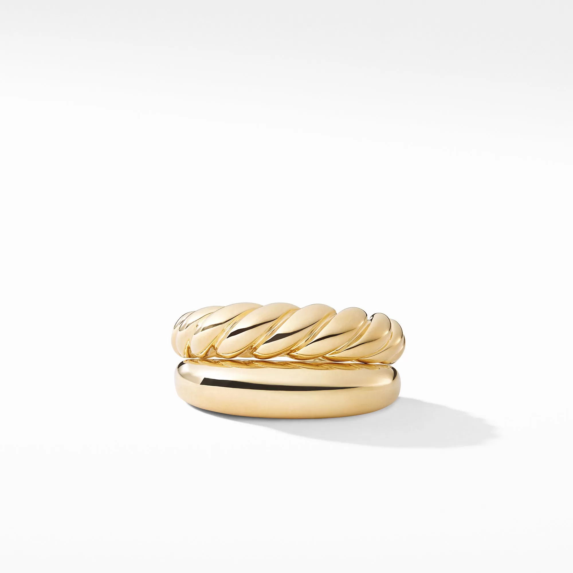 Pure Form Stack Rings in 18K Gold