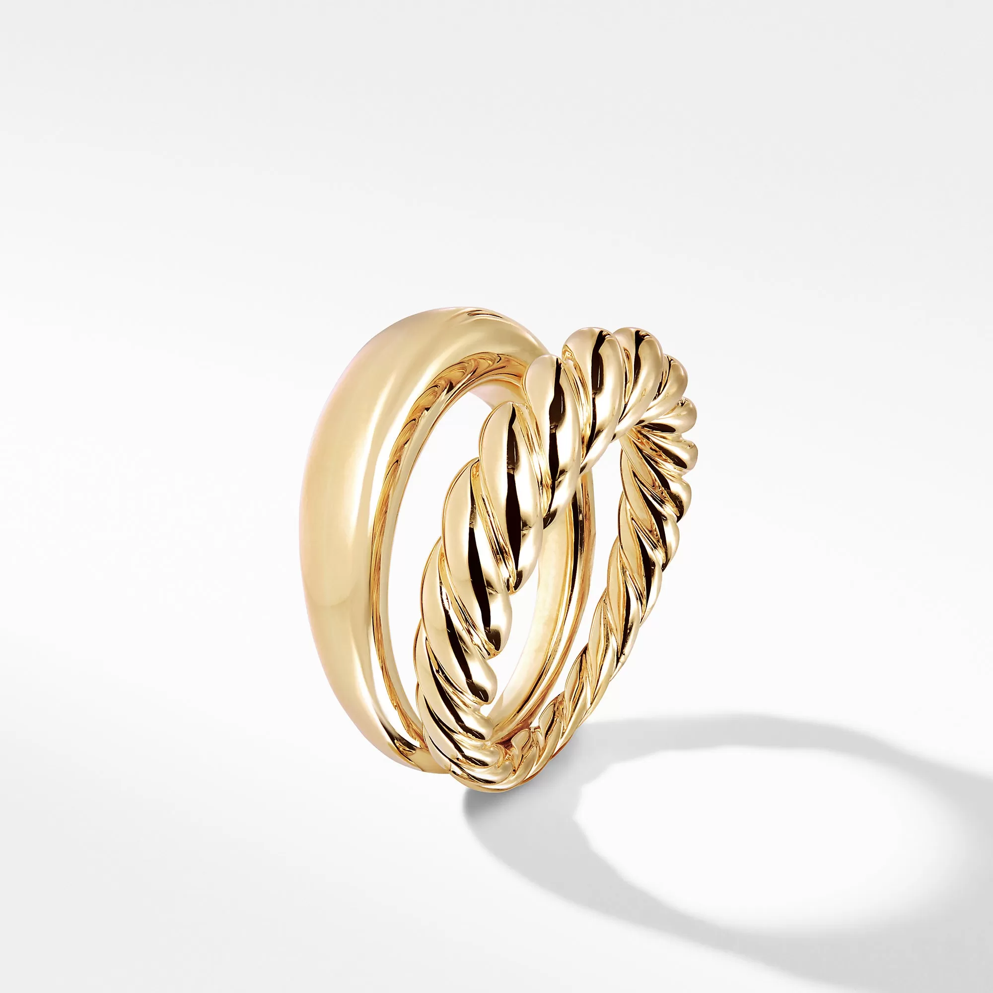 Pure Form Stack Rings in 18K Gold