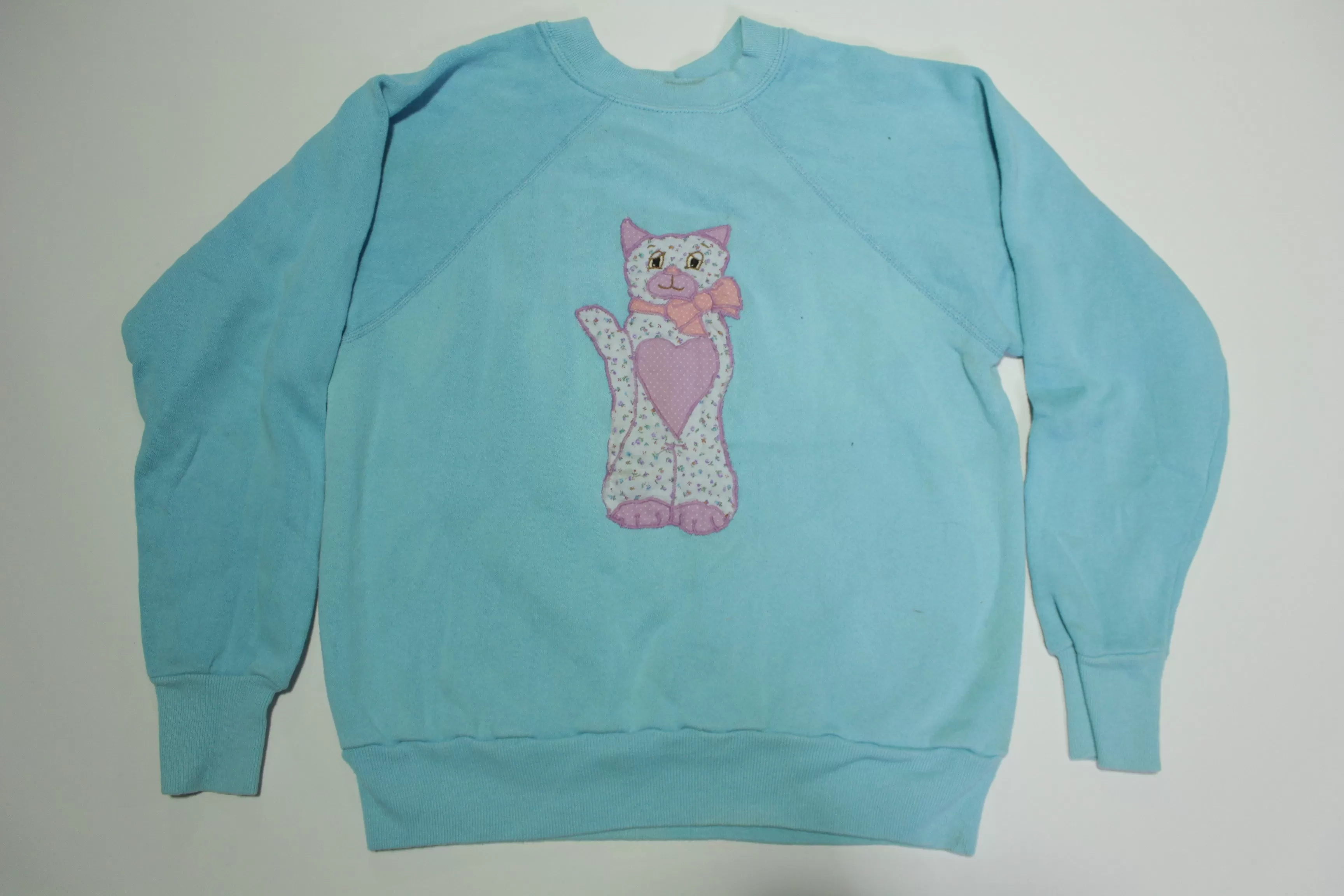 Quilted Cat Vintage 80's 20/20 Sport  Made in USA Grandma's Favorite Sweatshirt