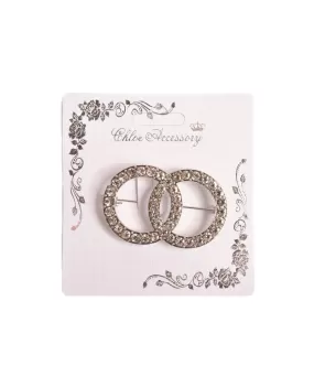 Rhinestones Circles Brooch