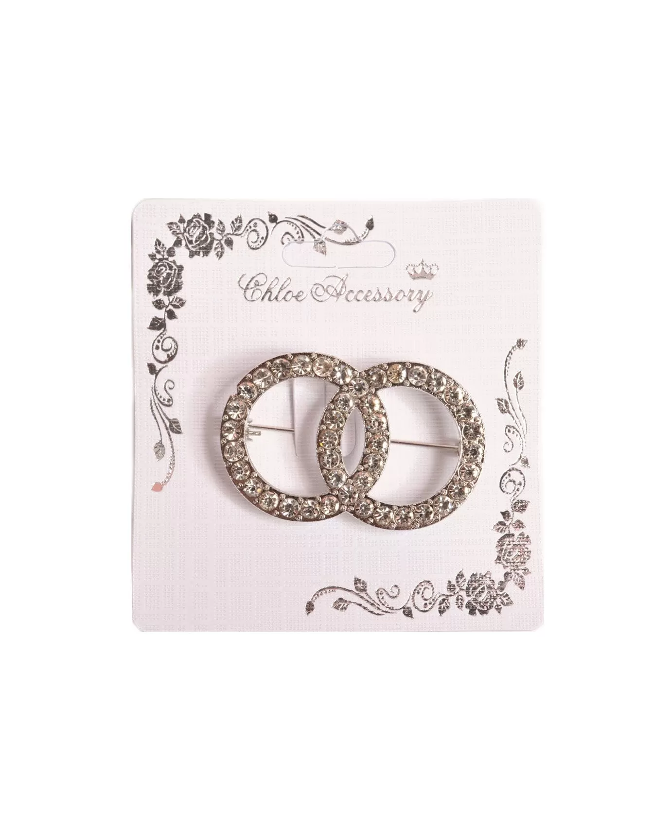 Rhinestones Circles Brooch