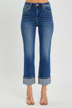 Risen Hi-Rise Cuffed Straight Jean