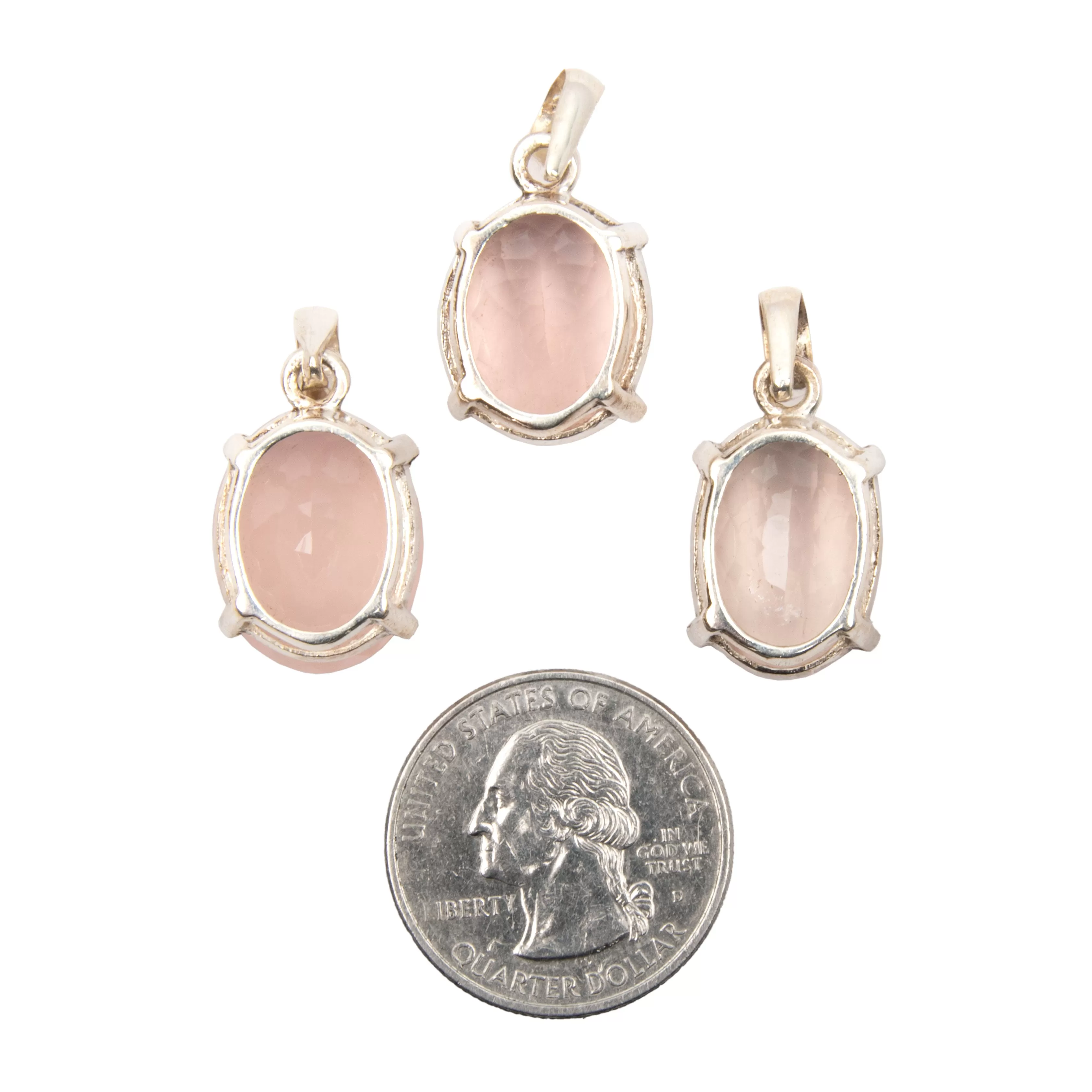 Rose Quartz - Faceted Pendants