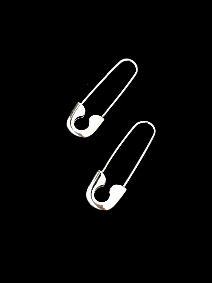 Safety Pin Hoop Earrings