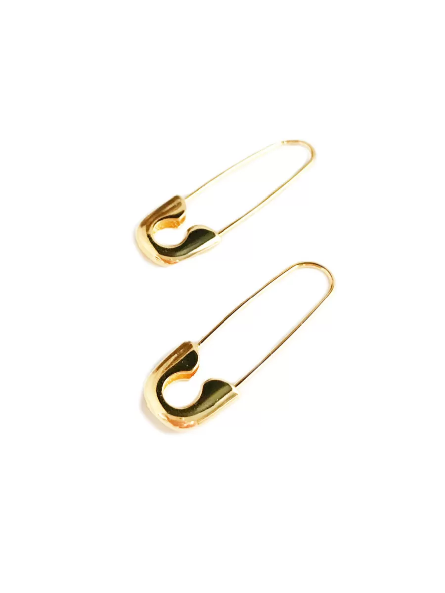 Safety Pin Hoop Earrings