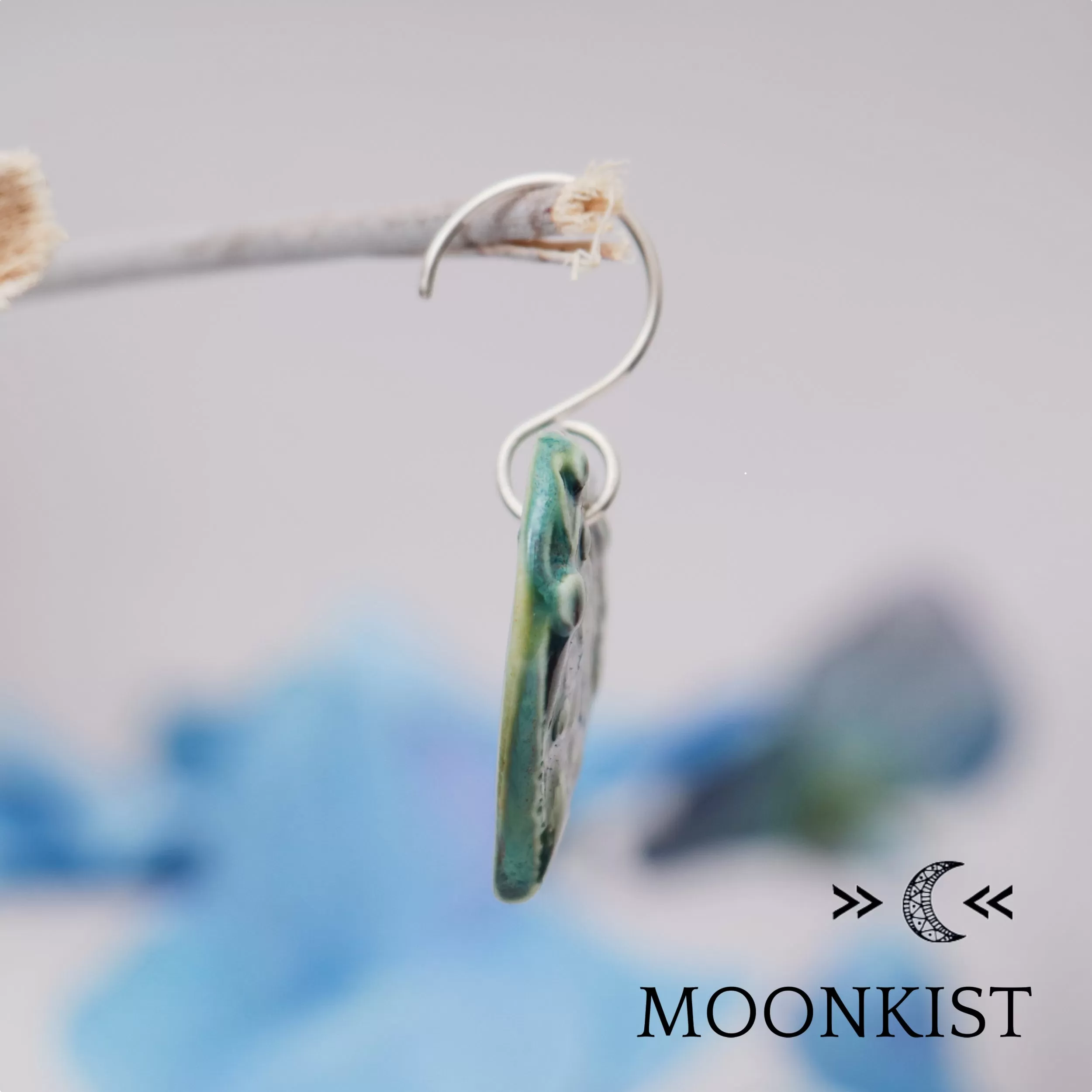 Sage Green Flower Ceramic Earrings | Moonkist Designs