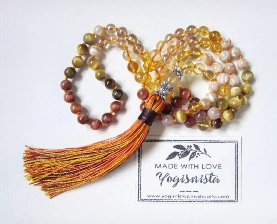 SALE - Manipura Chakra in 27 Beads Mala Bracelet