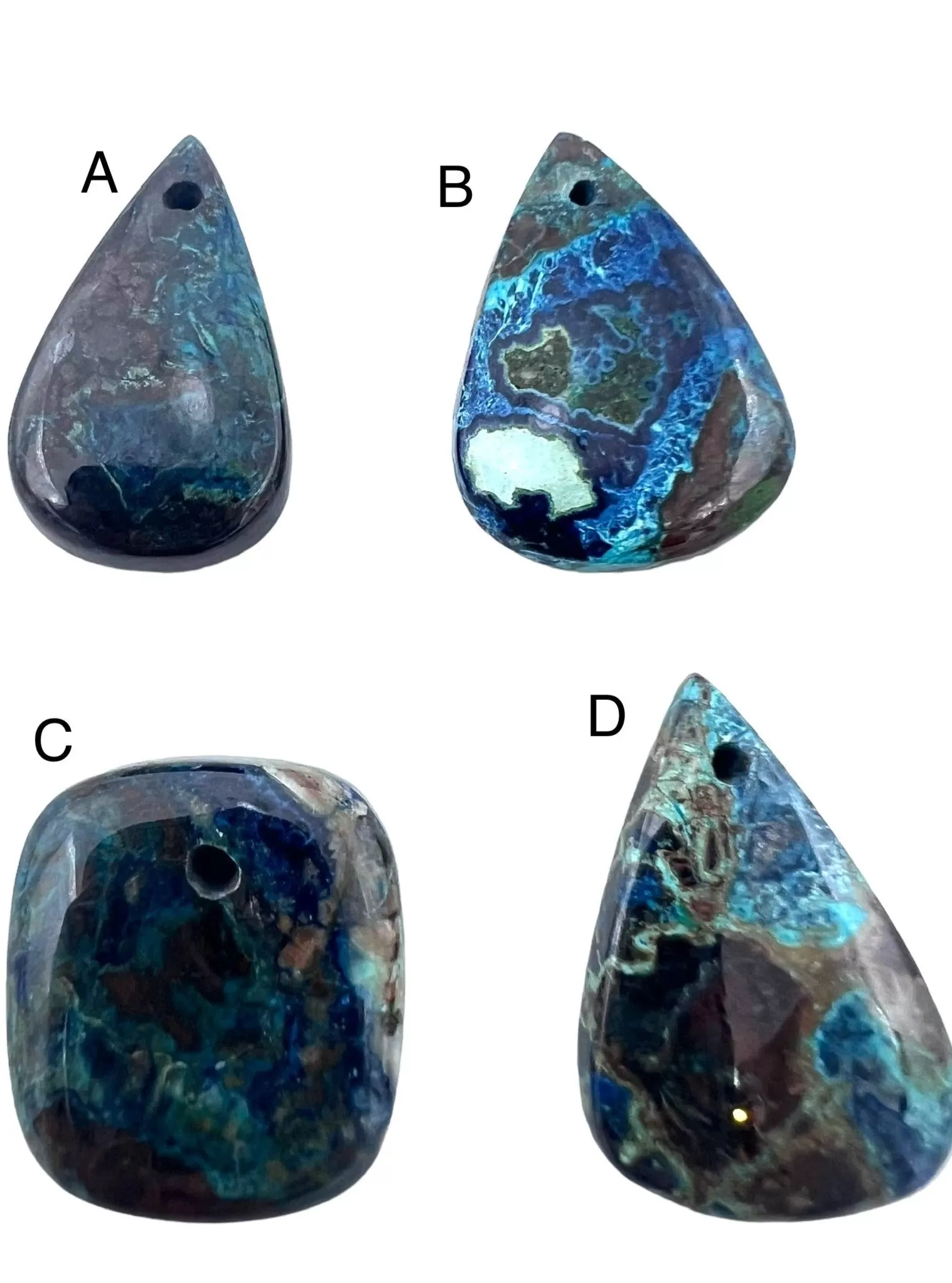 Shattuckite Focal Pendants Various Shapes (Select one Stone)