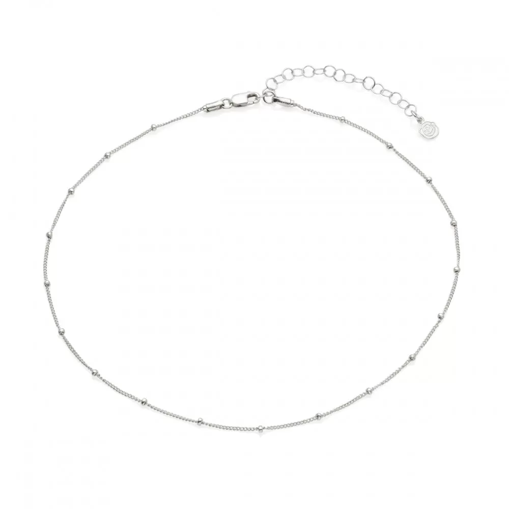 Silver Ball Bohemian Anklet