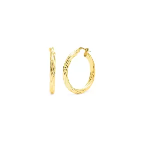 Small Gold Twisted Hoops