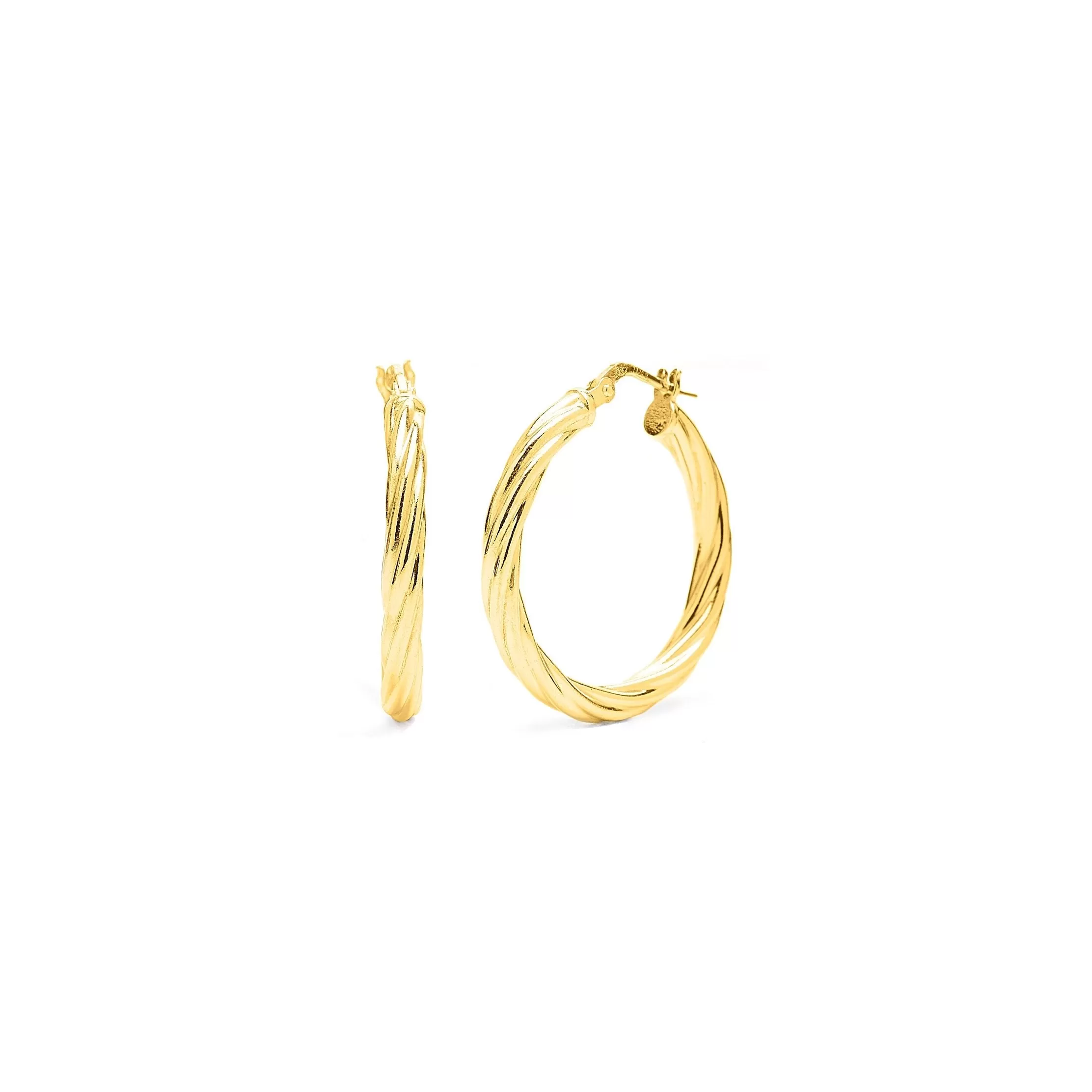 Small Gold Twisted Hoops