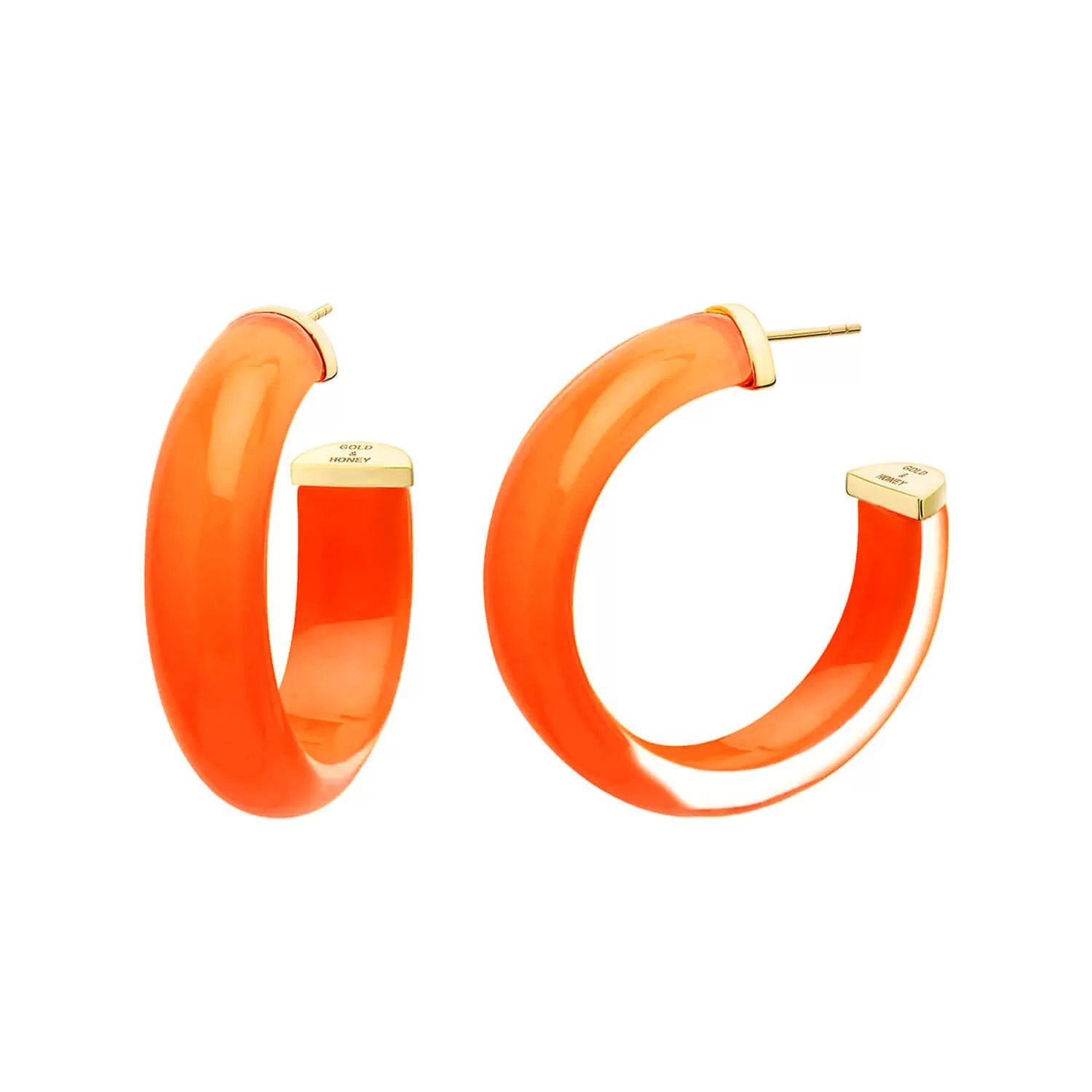 Small Illusion Lucite Hoop Earrings