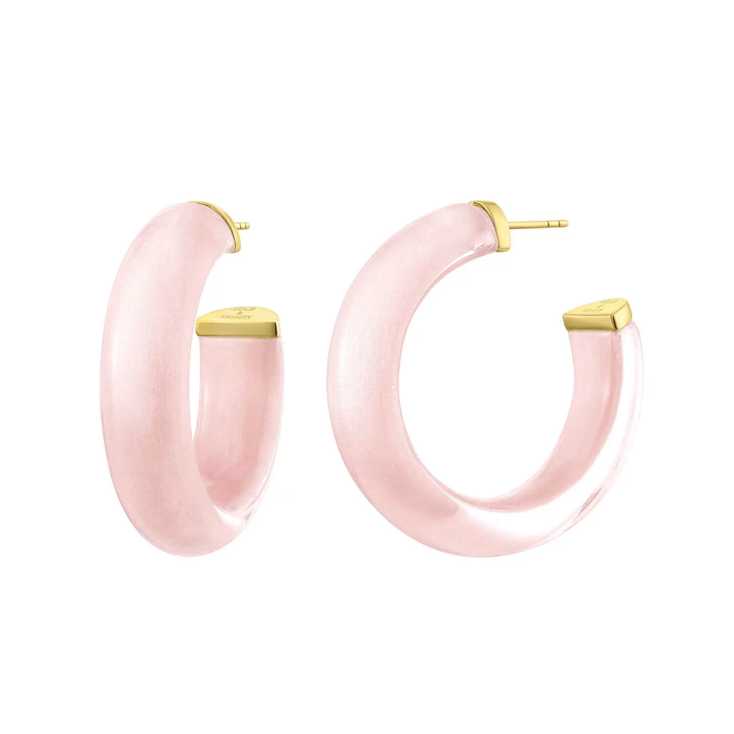 Small Illusion Lucite Hoop Earrings