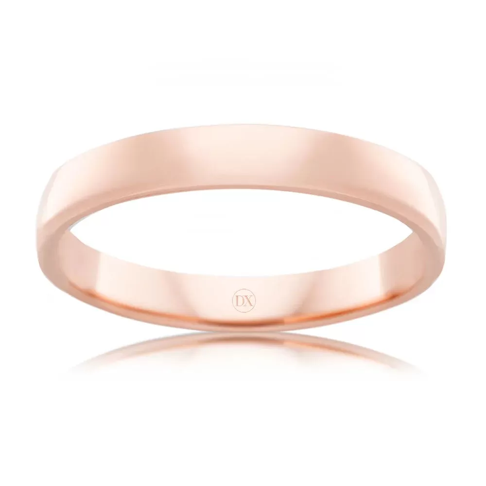 Soft Dome 3mm - 18ct Rose Gold