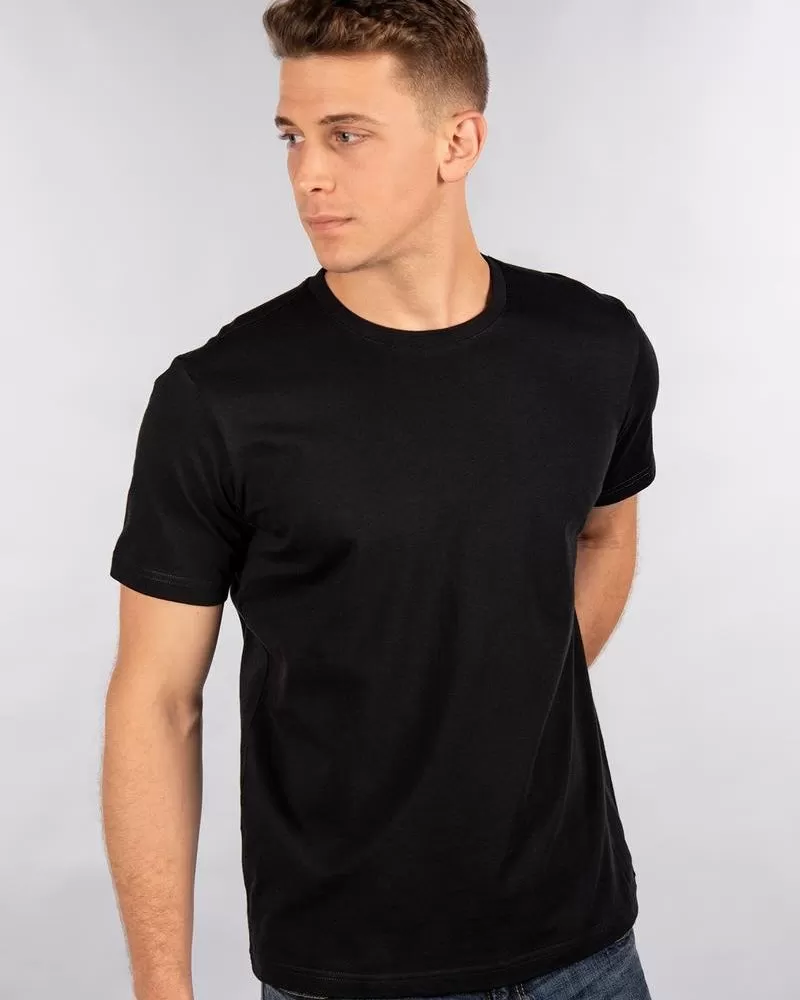 Solid Color Slim-Fit Crewneck Tee