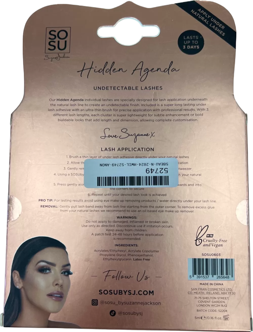 SoSu Hidden Agenda Undetectable Lashes