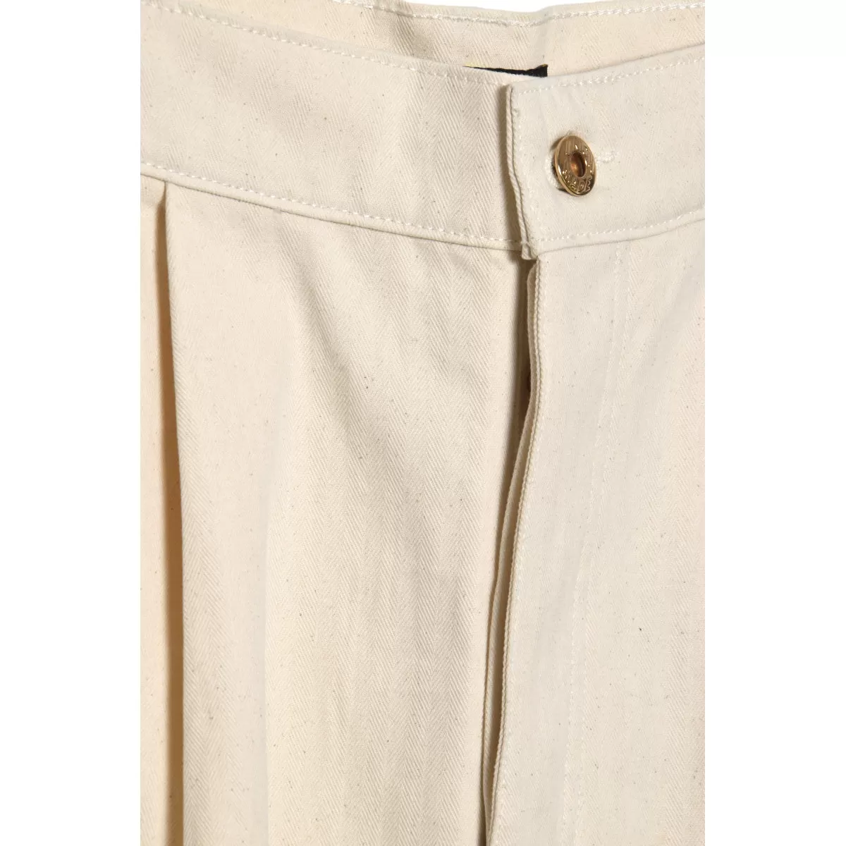 Standardtypes Naval Button Pants offwhite herringbone ST048