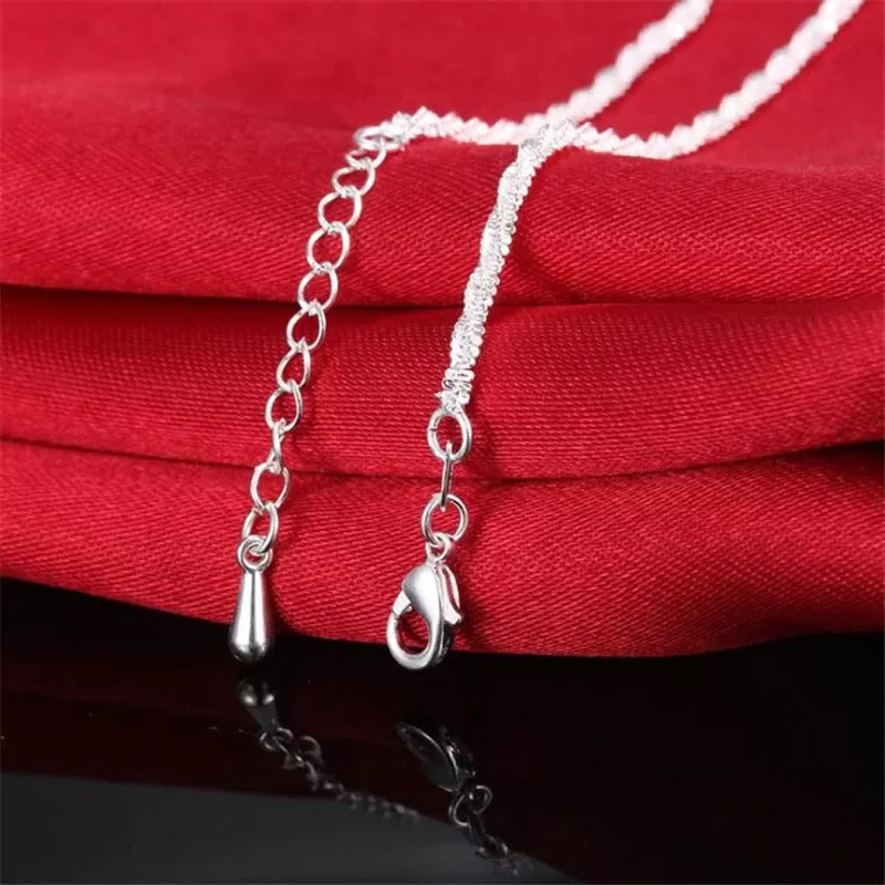 Sterling Silver Small Twine Anklet For Women