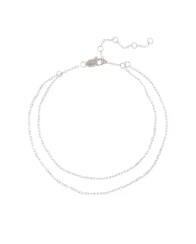 Take Me to the Bungalows Anklet- Silver