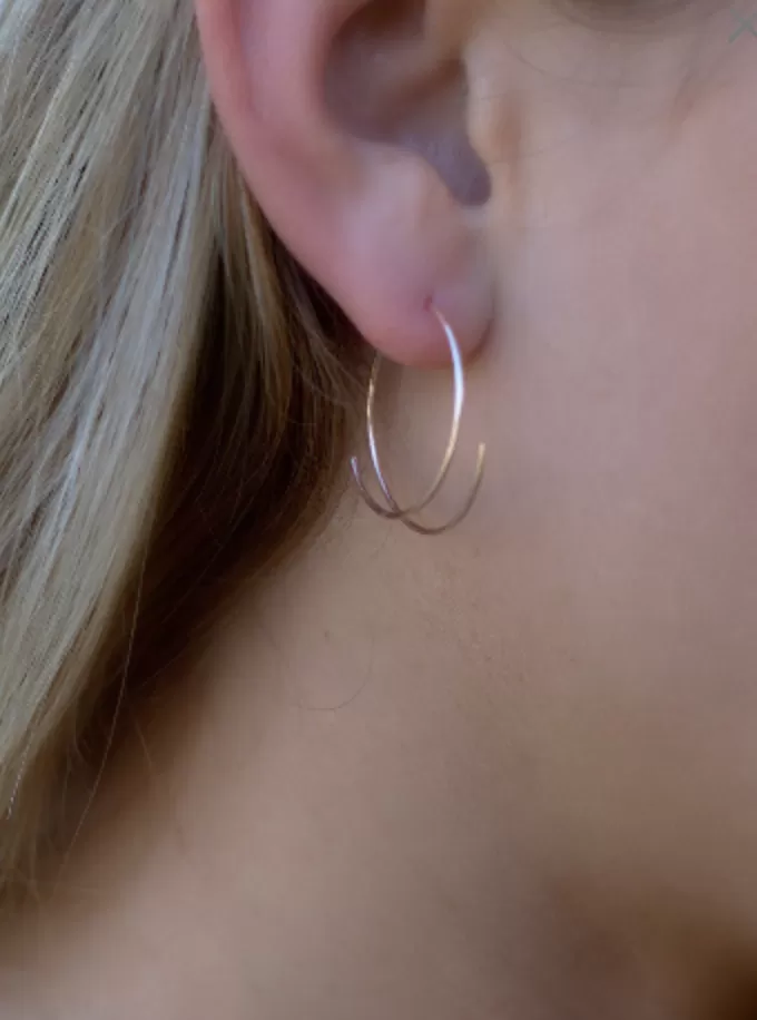 Threader Hoop Earrings