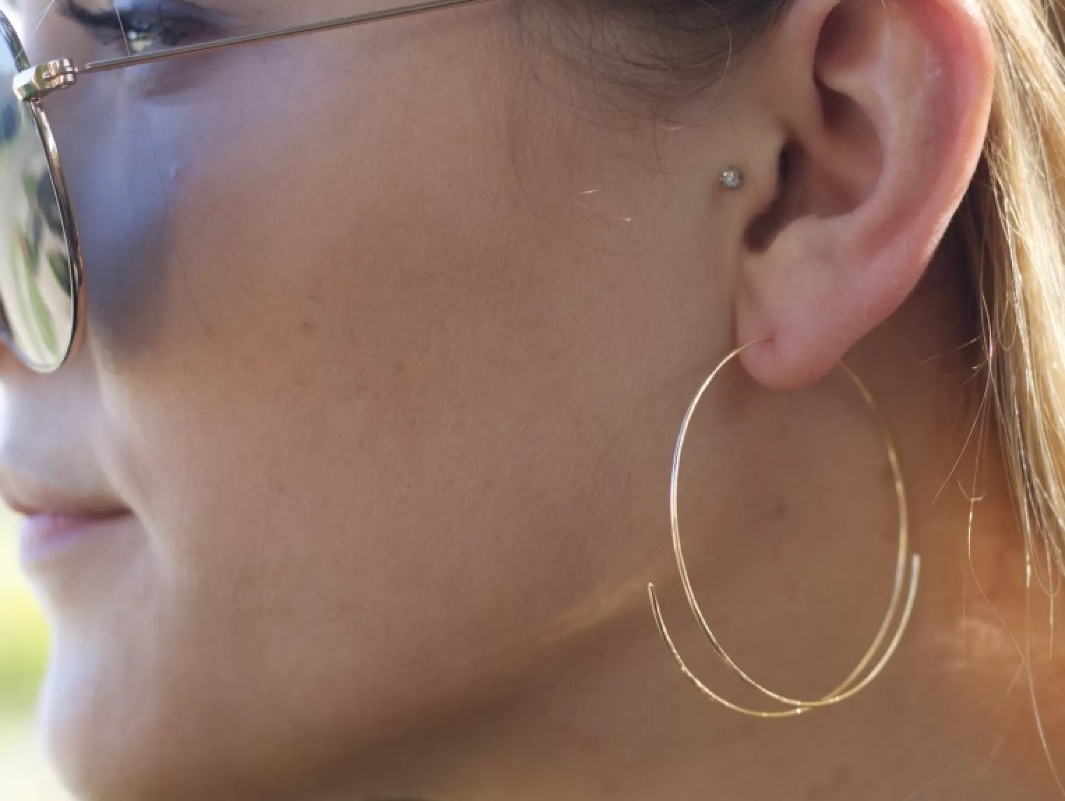 Threader Hoop Earrings