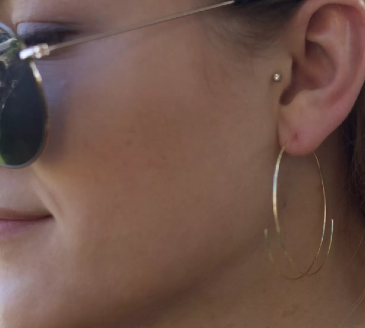 Threader Hoop Earrings