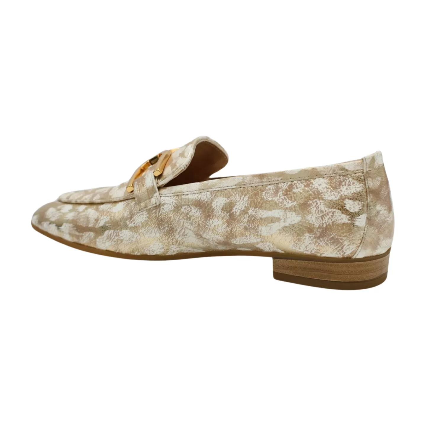 UNISA Gold Print leather loafer Baxter