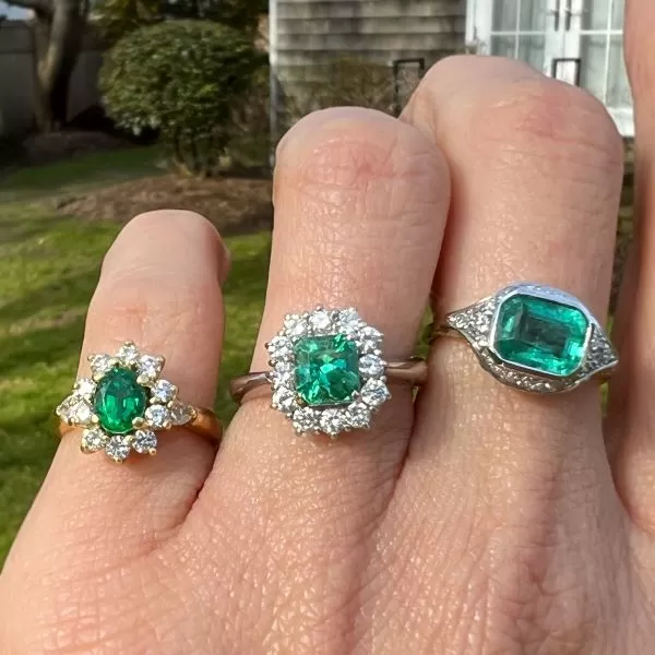 Vintage Emerald & Diamond Ring