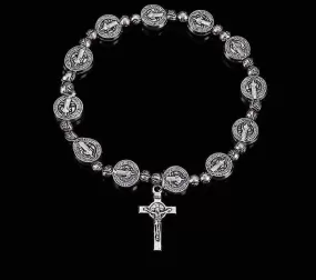 Virgin Mary WWJD Cross Exquisite Rosary Bracelet