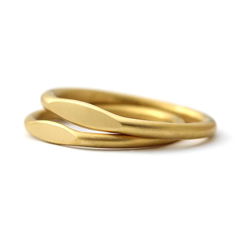 Wedding Ring Set in 22K Gold - Wedding Bands His and Hers