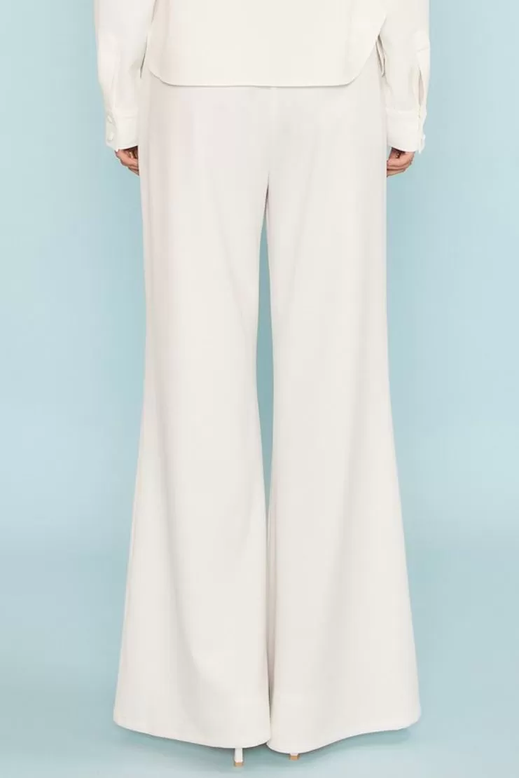 White Wide Leg Trousers