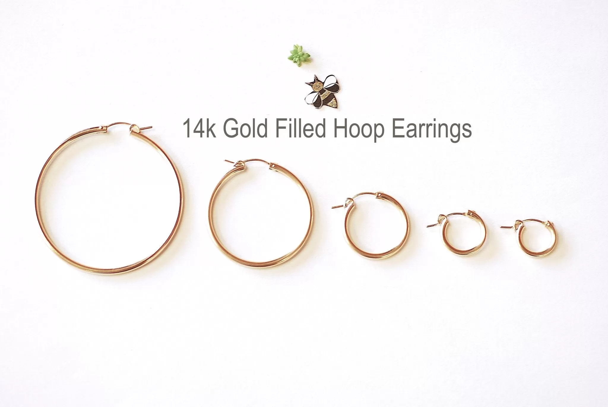 Wholesale 14k Gold Filled Hoop Flex Earring - 12mm, 14mm, 18mm, 20mm, 30mm, 40mm, 50mm, 60mm, 70mm Hoops, 14kGF Hoop Earring, Huggie Hoops, Ear huggie