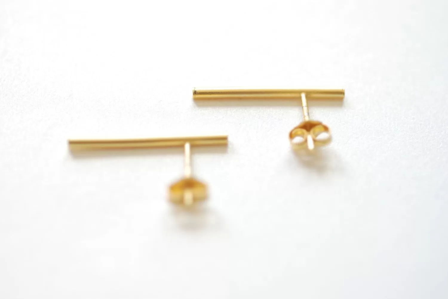 Wholesale Gold Bar Earrings, rose gold bar earrings, bar earrings, Sterling silver bar earrings, minimalist earrings, bar stud earrings, Ear Climbers