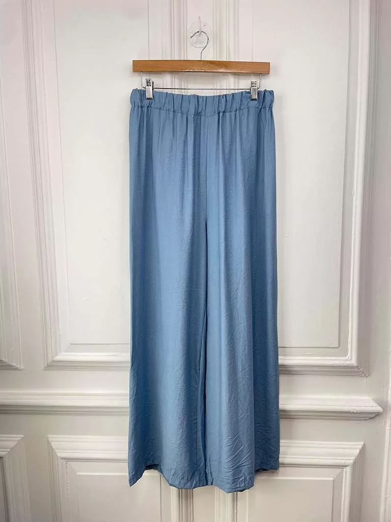 Wide Leg Trousers - Denim